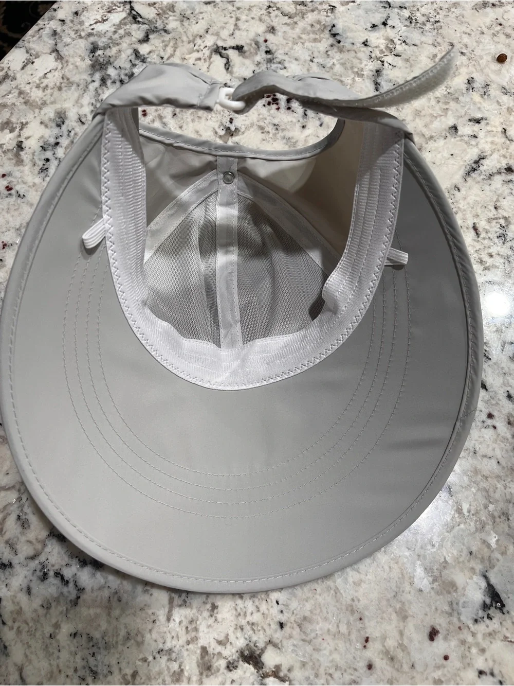 Ladies Lt Gray Cap with Script Logo